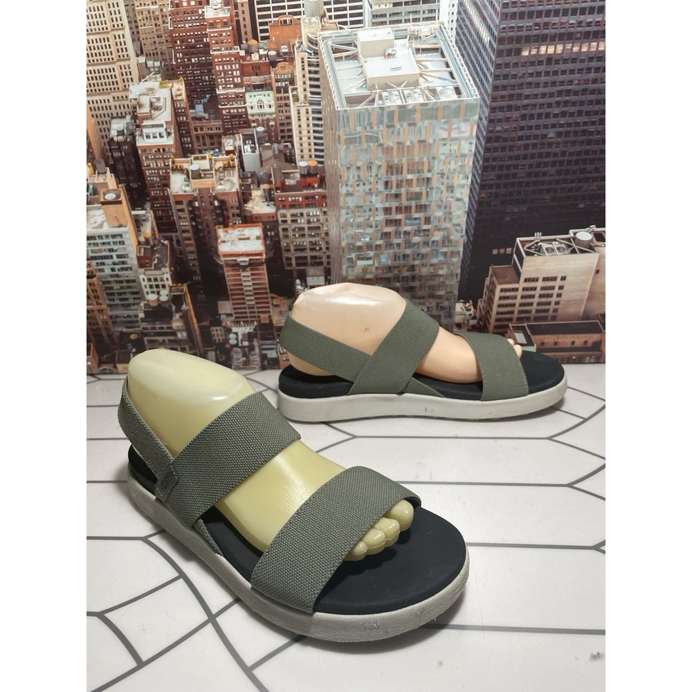 Keen Womens 9.5 Elle Backstrap Sandals Shoes Green Platform Wedge Casual Comfort - Picture 5 of 15
